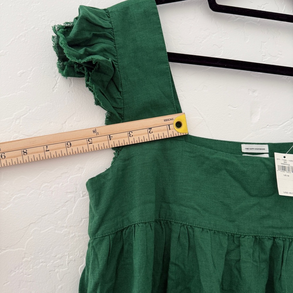 💚 American Eagle Green Ruffle Sleeve Babydoll Dress (Size L) - Picture 5 of 7
